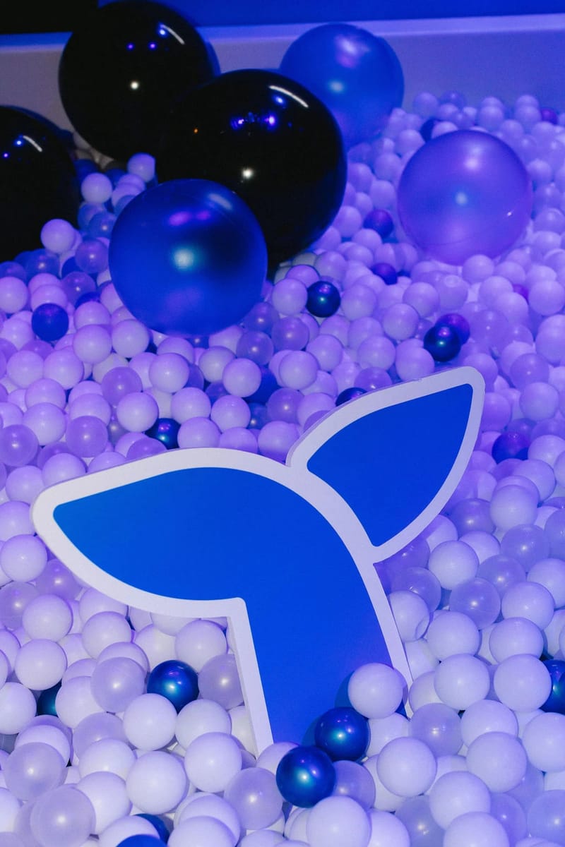 Triple Whale tail in the ball pit